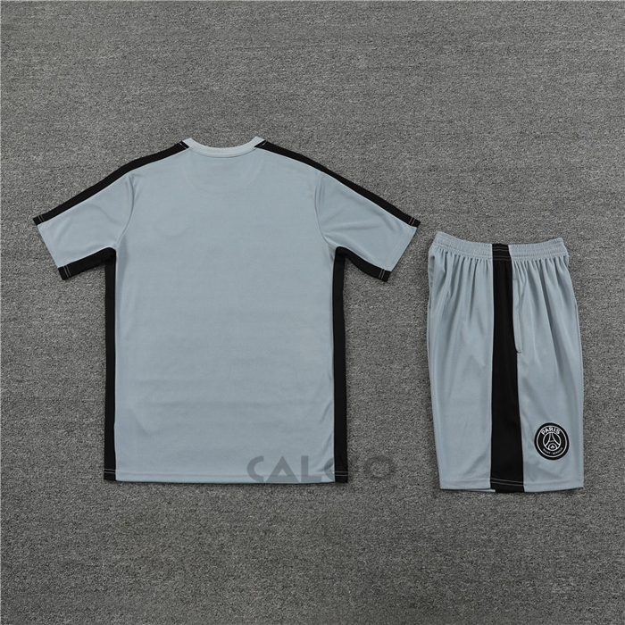 Tuta da Track Paris Saint-Germain Jordan Manica Corta 2023-2024 Grigio - Pantaloncini